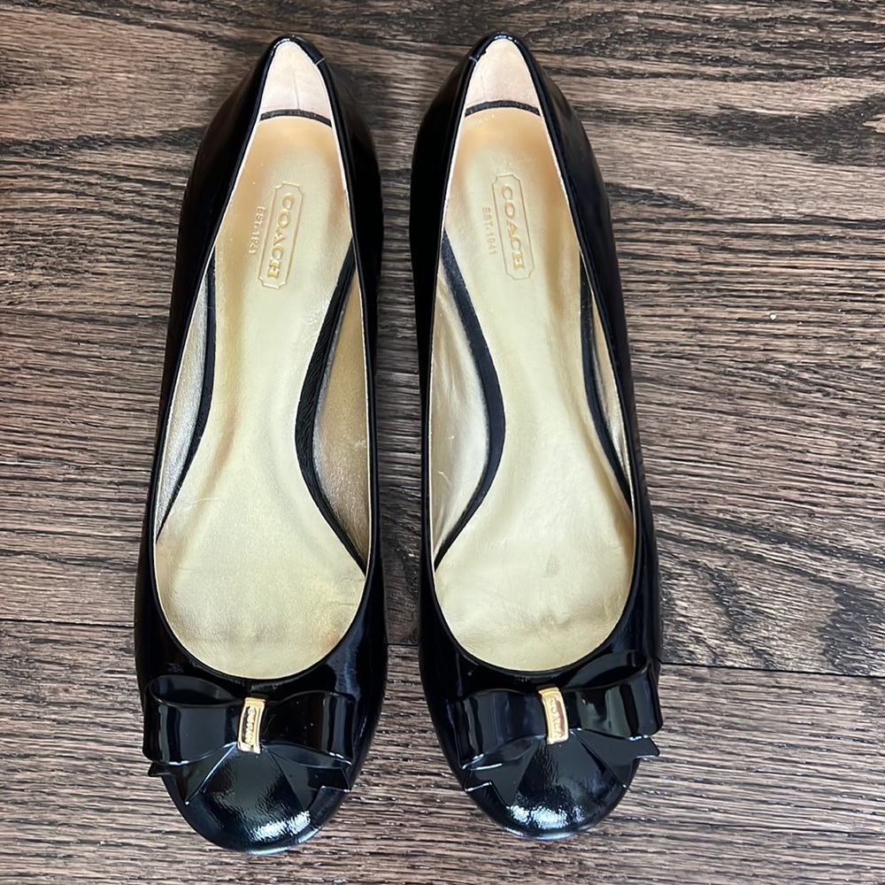 COACH Flats, Size 9B - SKYLA - Black Patent Leather. Brand new, without box